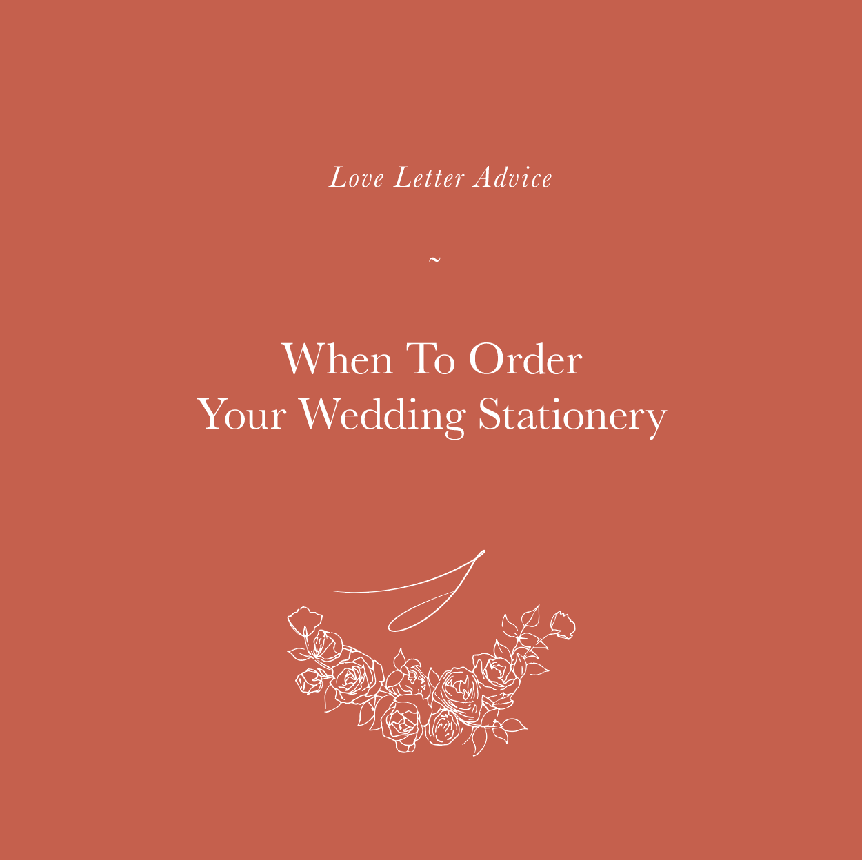 When To Order Your Wedding Stationery